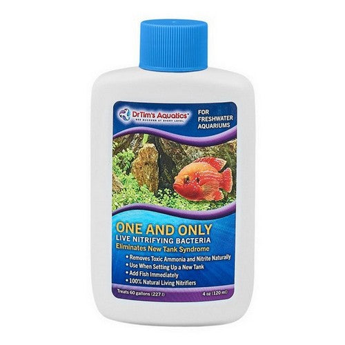 Dr Tims Aquatics, Dr. Tim's Aquatics One & Only Live Nitrifying Bacteria for Freshwater Aquariums, 4 Ounces