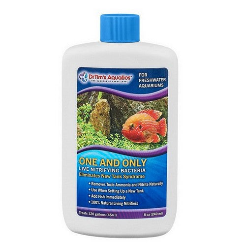 Dr Tims Aquatics, Dr. Tim's Aquatics One & Only Live Nitrifying Bacteria for Freshwater Aquariums, 8 Ounces