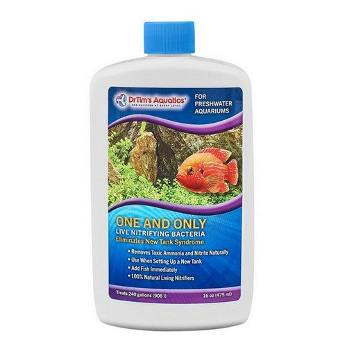 Dr Tims Aquatics, Dr. Tim's Aquatics One & Only Live Nitrifying Bacteria for Freshwater Aquariums, 16 Ounces