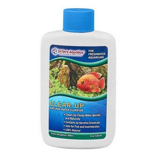 Dr Tims Aquatics, Dr. Tim's Aquatics Clear-UP Natural Water Clarifier for Freshwater Aquarium, 4 Ounces