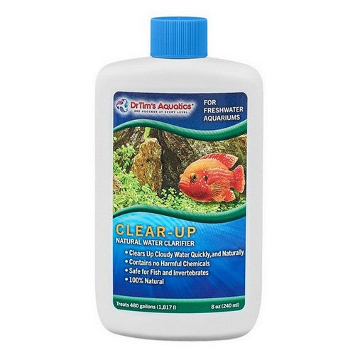Dr Tims Aquatics, Dr. Tim's Aquatics Clear-UP Natural Water Clarifier for Freshwater Aquarium, 8 Ounces