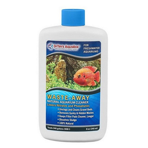 Dr Tims Aquatics, Dr. Tim's Aquatics Waste-Away Natural Aquarium Cleaner for Freshwater Aquarium, 8 Ounces