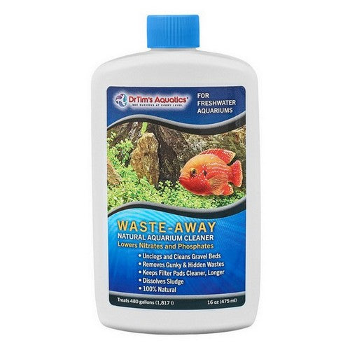 Dr Tims Aquatics, Dr. Tim's Aquatics Waste-Away Natural Aquarium Cleaner for Freshwater Aquarium, 16 Ounces