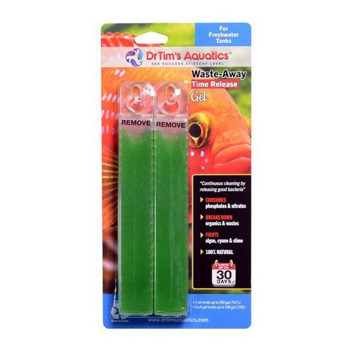 Dr Tims Aquatics, Dr. Tim's Aquatics Waste-Away Freshwater Time Release Gel Water Clarifier, 2 Pack, Large