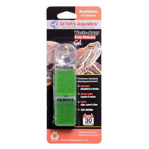 Dr Tims Aquatics, Dr. Tim's Aquatics Waste-Away Time Release Gel for Turtles/Amphibians, 20 Gallons, 2 Pack