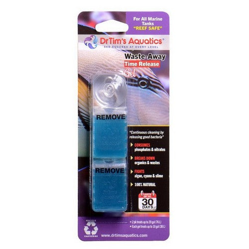 Dr Tims Aquatics, Dr. Tim's Aquatics Waste-Away Marine Time Release Gel Water Clarifier, 2 Pack, Small