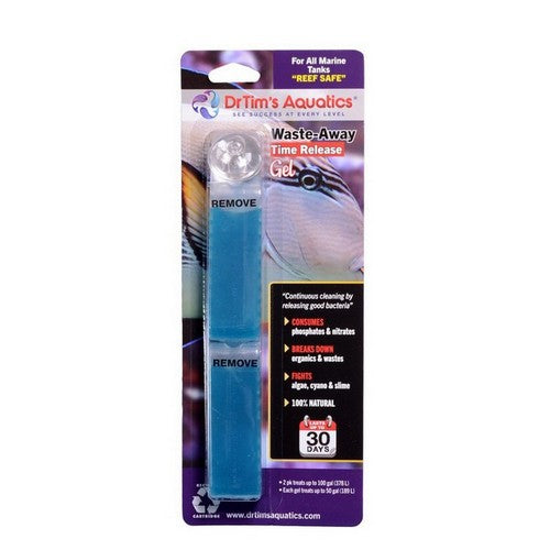 Dr Tims Aquatics, Dr. Tim's Aquatics Waste-Away Marine Time Release Gel Water Clarifier, 2 Pack, Medium