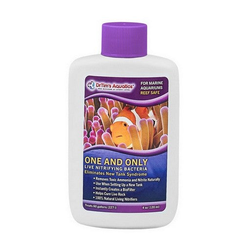 Dr Tims Aquatics, Dr. Tim's Aquatics One & Only Live Nitrifying Bacteria for Reef Aquarium, 4 Ounces