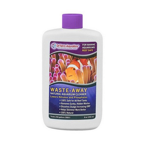 Dr Tims Aquatics, Dr. Tim's Aquatics Waste-Away Natural Aquarium Cleaner for Reef Aquarium, 8 Ounces