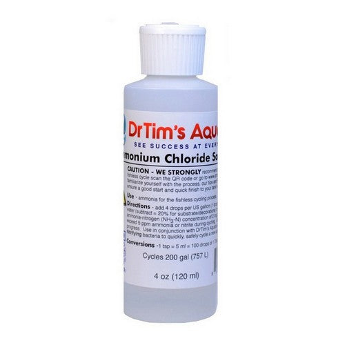 Dr Tims Aquatics, Dr. Tim's Aquatics Ammonium Chloride Solution for Fishless Cycling, 4 Ounces