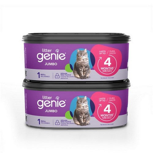 Litter Genie Plus Cat Litter Pail Disposal System Refill 1 Each / Jumbo, 2 Pack by Litter Genie