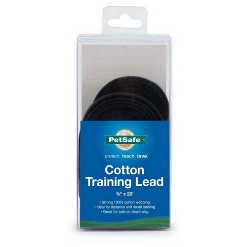 PetSafe, PetSafe Cotton Training Leash, Black,  5/8 In X 20 Feet