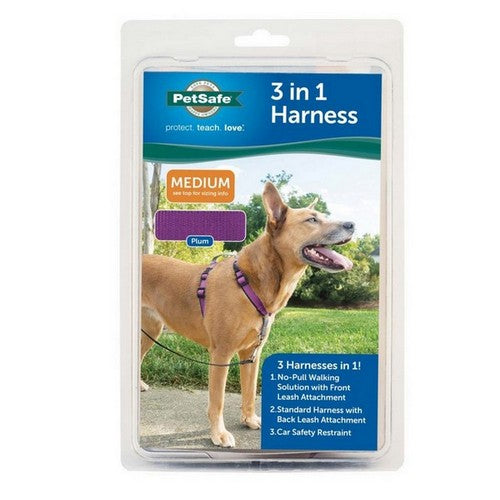 PetSafe, PetSafe 3in1 Dog Harness, Plum,  Medium