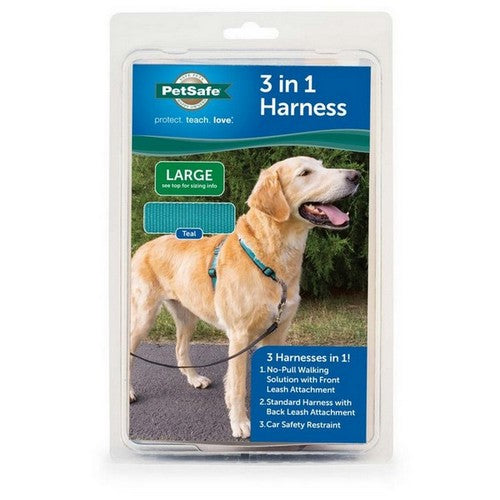 PetSafe, PetSafe 3in1 Dog Harness, Teal,  Large