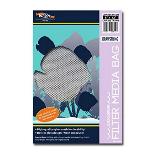 Weco, Weco Products Coarse Mesh Drawstring Filter Media Bag, White,  8 In X 12 Inches