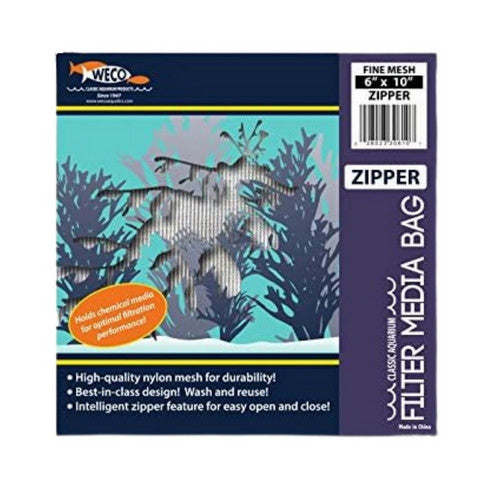 Weco, Weco Products Fine Mesh Zipper Filter Media Bag, White,  6 In X 10 Inches