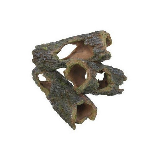 Weco, Weco Products Wecorama Sleepy Hollows Mossy Log Pile Terrarium Ornament, 1 Each (Brown / Green)