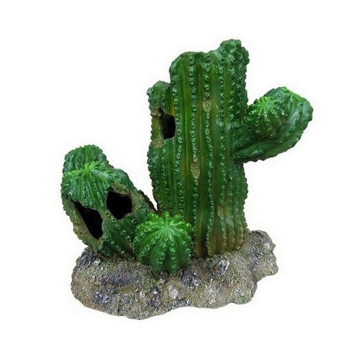 Weco, Weco Products Wecorama Badlands Hollow Saguaro Cactus Terrarium Ornament, 1 Each / 7.6 Inches (Brown / Green)