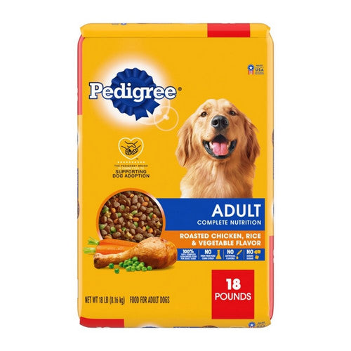 Pedigree, Pedigree Complete Nutrition Adult Dry Dog Food, Roasted Chicken, Rice & Vegetable,  18 Lbs