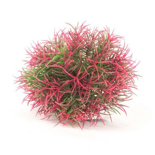 Aquatop, Aquatop Ball Aquarium Plant with Weighted Base, Green, Red,  5 Inches