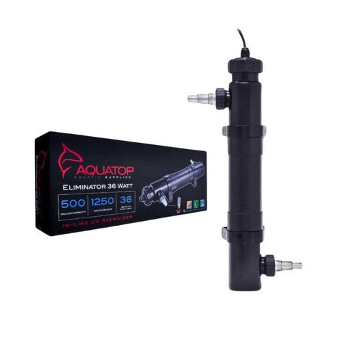 Aquatop, Aquatop Eliminator Series In-Line UV Sterilizer, Black,  36 Watts