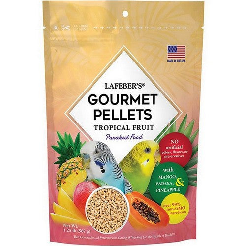 Lafeber, Lafeber Company Tropical Fruit Gourmet Pellets Parakeet Bird Food, 1.25 Lbs