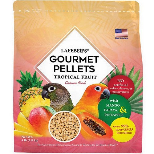 Lafeber, Lafeber Company Tropical Fruit Gourmet Pellets Conure Bird Food, 4 Lbs
