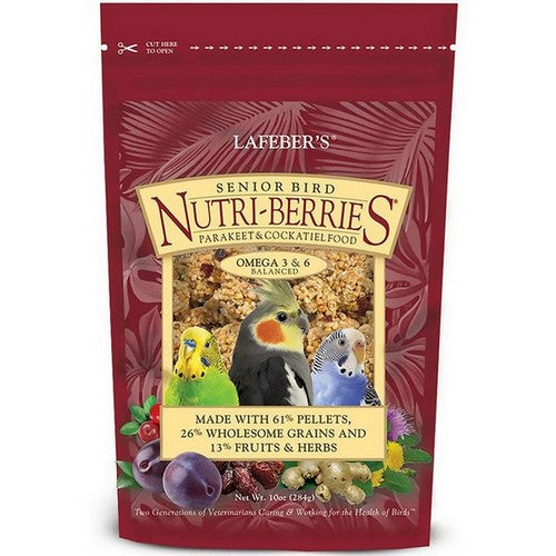 Lafeber, Lafeber Company Senior Bird Nutri-Berries Parakeet & Cockatiel Food, 10 Oz