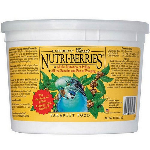Lafeber, Lafeber Company Classic Nutri-Berries Parakeet Food, 4 Lbs