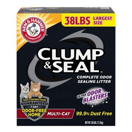 Arm & Hammer, Arm & Hammer Clump & Seal Multi-Cat Cat Litter, 38 Lbs