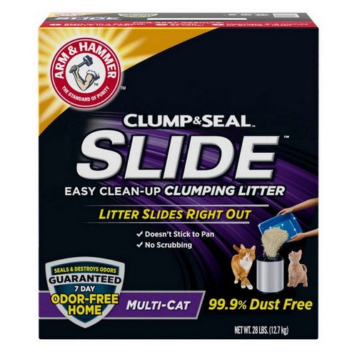 Arm & Hammer Clump & Seal Slide Multi-Cat Cat Litter 28 Lbs by Arm & Hammer