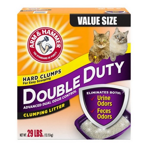 Arm & Hammer, Arm & Hammer Double Duty Dual Odor Control Clumping Cat Litter, 29 Lbs