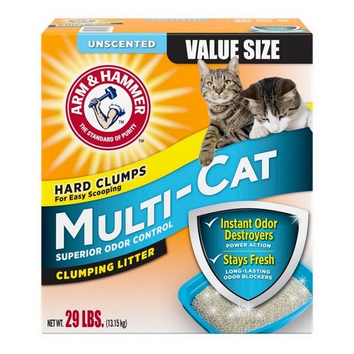 Arm & Hammer Multi-Cat Unscented Cat Litter 29 Lbs by Arm & Hammer