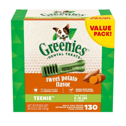 Greenies, Greenies Dog Dental Treats, Teenie, Sweet Potato,  36 Ounces, 130 Count