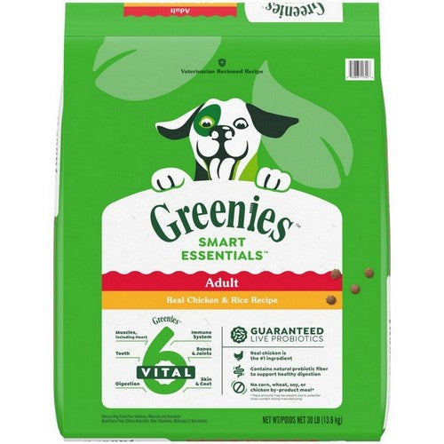 Greenies, Greenies Smart Essentials Adult Dry Dog Food, Chicken & Rice,  30 Lbs