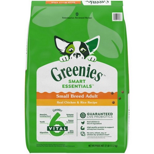 Greenies, Greenies Smart Essentials Small Breed Dry Dog Food, Chicken & Rice,  27 Lbs