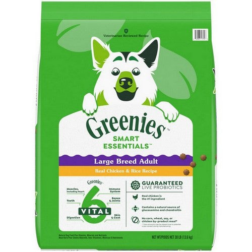 Greenies, Greenies Smart Essentials Large Breed Dry Dog Food, Chicken & Rice,  30 Lbs