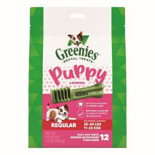 Greenies, Greenies Puppy 6+ Months Dog Dental Treats, Regular,  12 Ounces