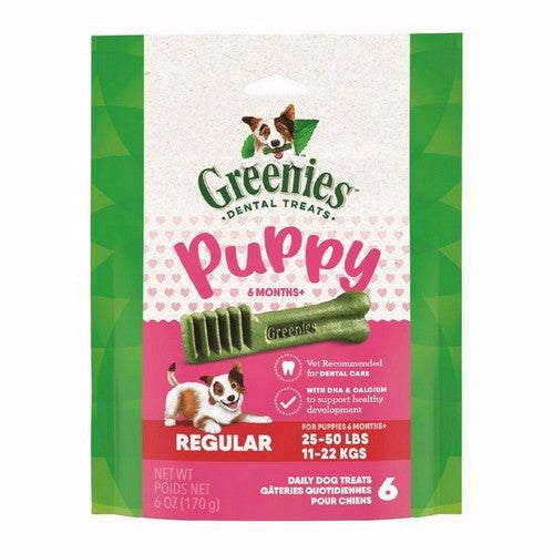 Greenies, Greenies Puppy 6+ Months Dog Dental Treats, Regular,  6 Ounces