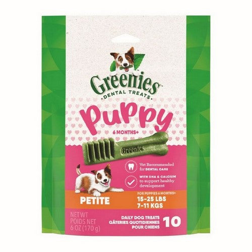 Greenies, Greenies Puppy 6+ Months Dog Dental Treats, Petite,  6 Ounces