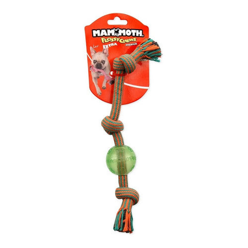 Mammoth Pet Products, Mammoth Pet Products Braidys Tug with TPR Ball Dog Toy, Assorted,  11 Inches, Small