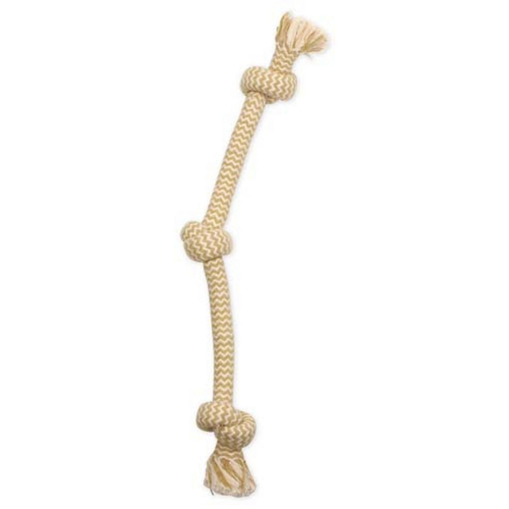 Mammoth Pet Products, Mammoth Pet Products Flossy Chews EXTRA Peanut Butter Scented Dog Toy, 3 Knot Tug,  Medium, 20Inches
