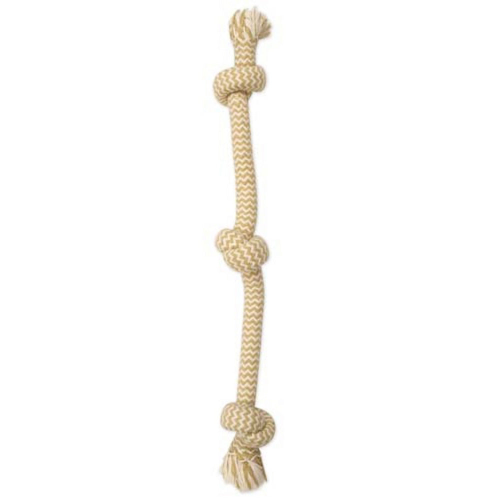 Mammoth Pet Products, Mammoth Pet Products Flossy Chews EXTRA Peanut Butter Scented Dog Toy, 3 Knot Tug,  Large, 25Inches