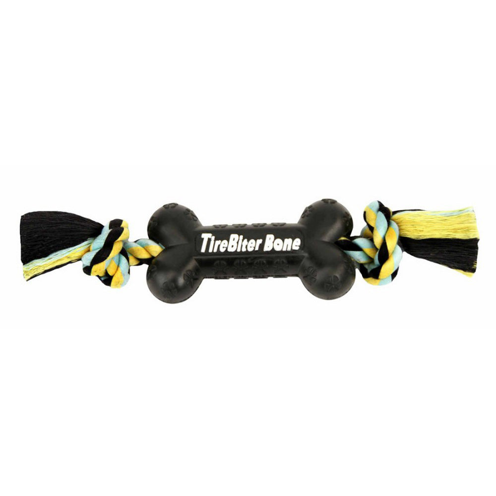 Mammoth Pet Products, Mammoth Pet Products TireBiter Bone w/Rope Dog Toy, 1 Each / 16 Inches/ Large, Assorted