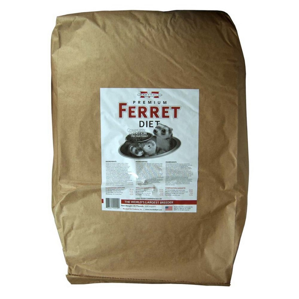 Marshall, Marshall Pet Products Premium Ferret Diet Dry Food, 35 Lbs