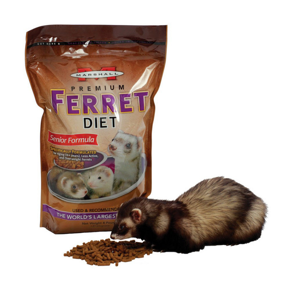 Marshall, Marshall Pet Products Premium Ferret Diet Senior Formula Dry Food, 4 Lbs