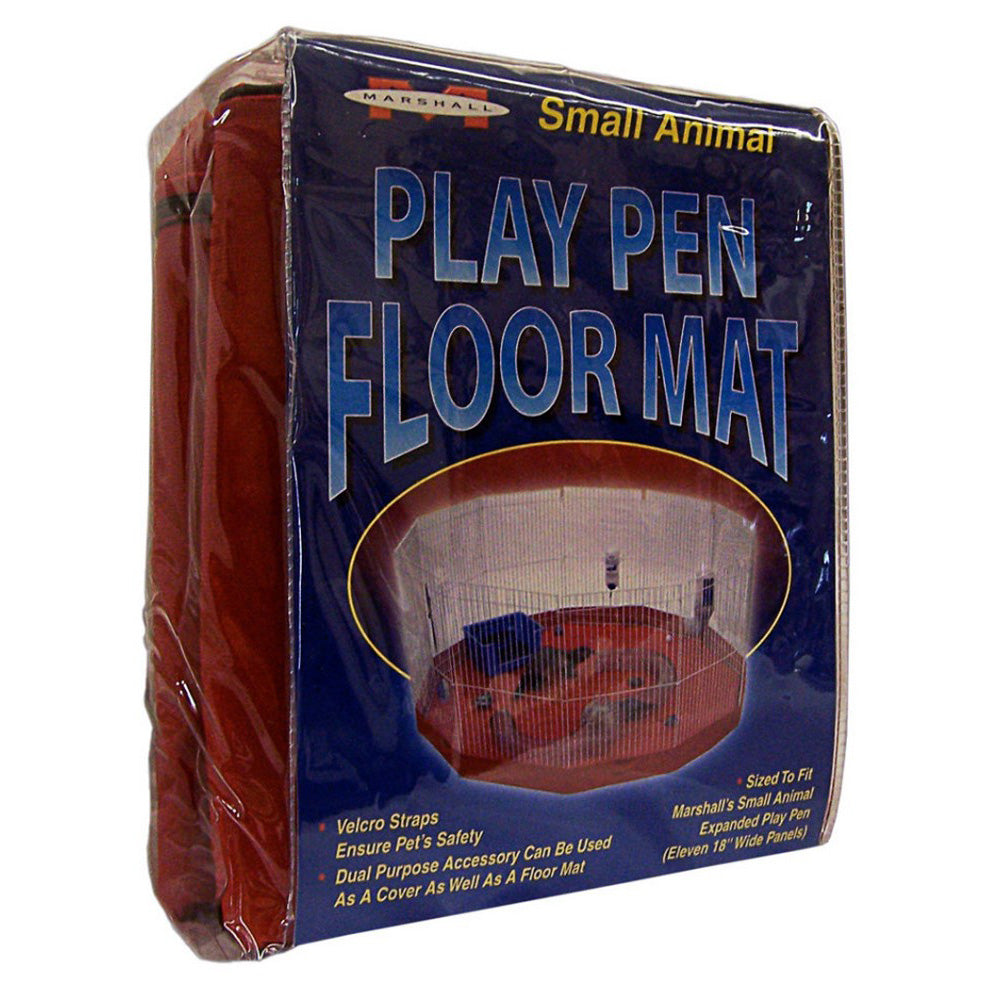 Marshall, Marshall Pet Products Small Animal Play Pen Mat, Red,  8 Panel