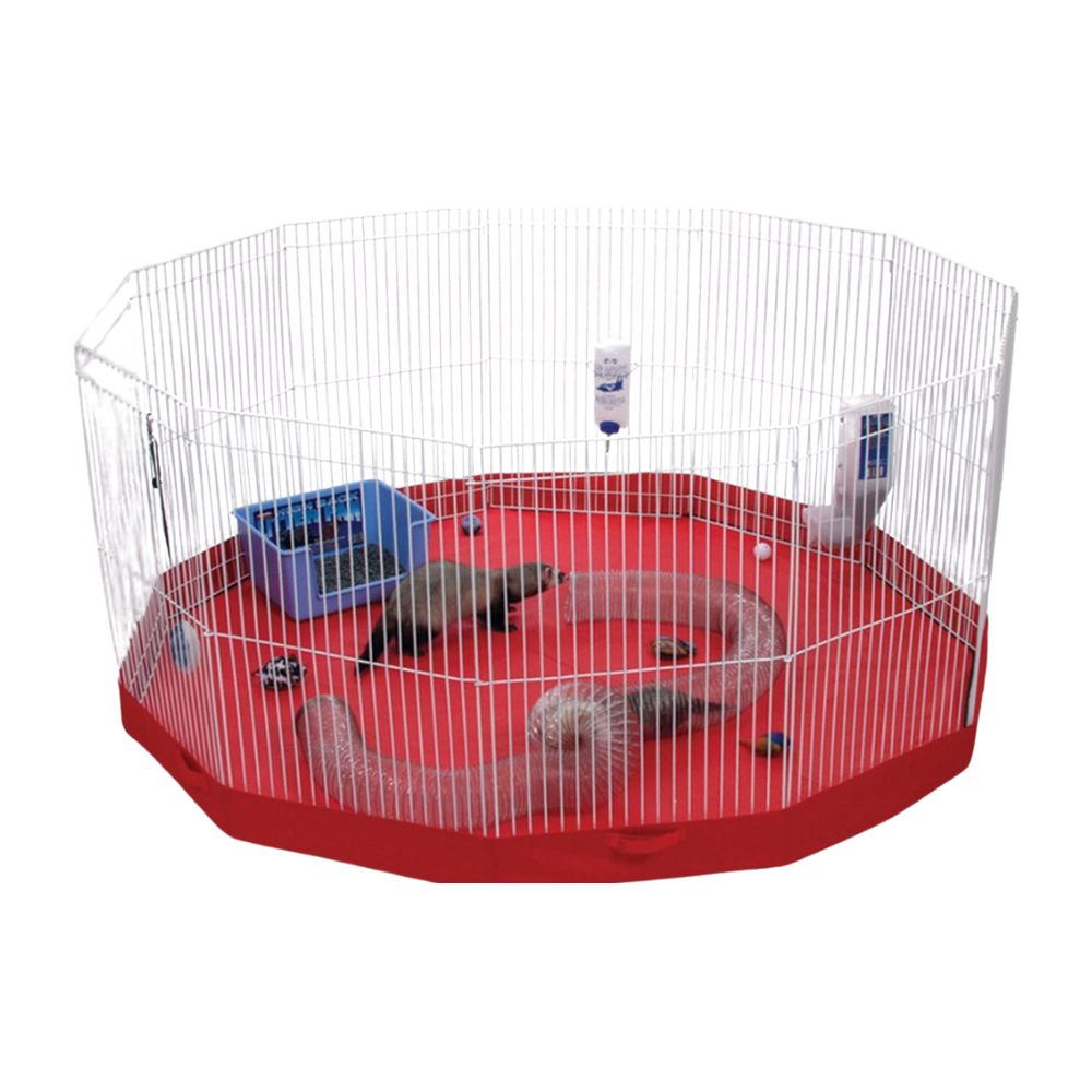 Marshall, Marshall Pet Products Small Animal Play Pen Mat, Red,  11 Panel