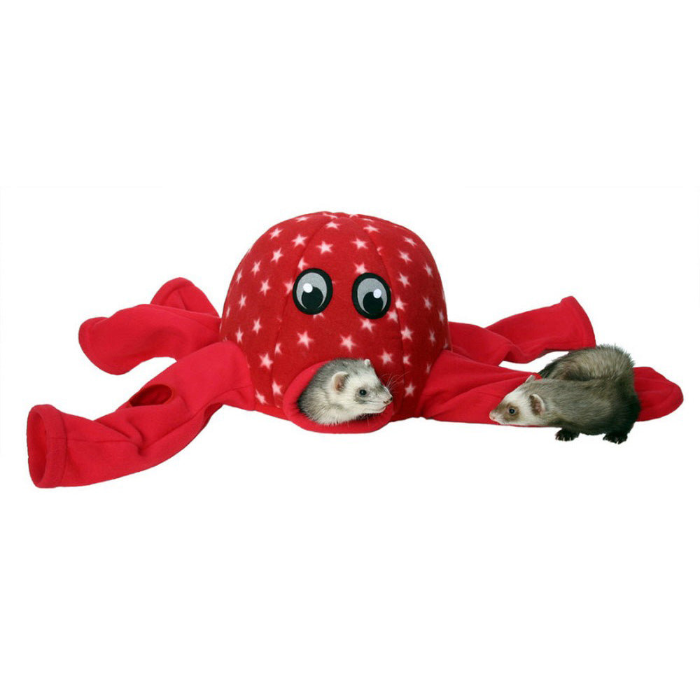 Marshall, Marshall Pet Products Ferret Octo-Play Toy, 1 Each / Octopus, Red