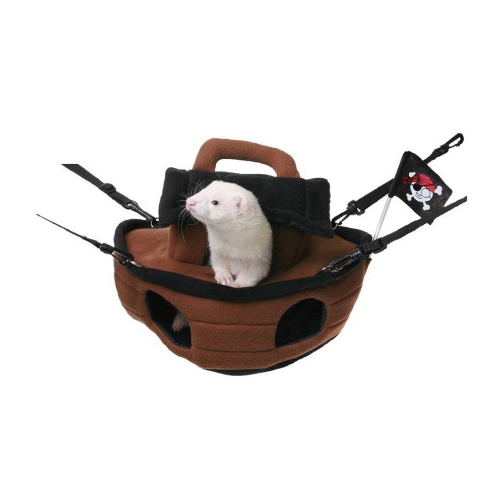 Marshall, Marshall Pet Products Ferrets Pirate Ship, 1 Each / Brown